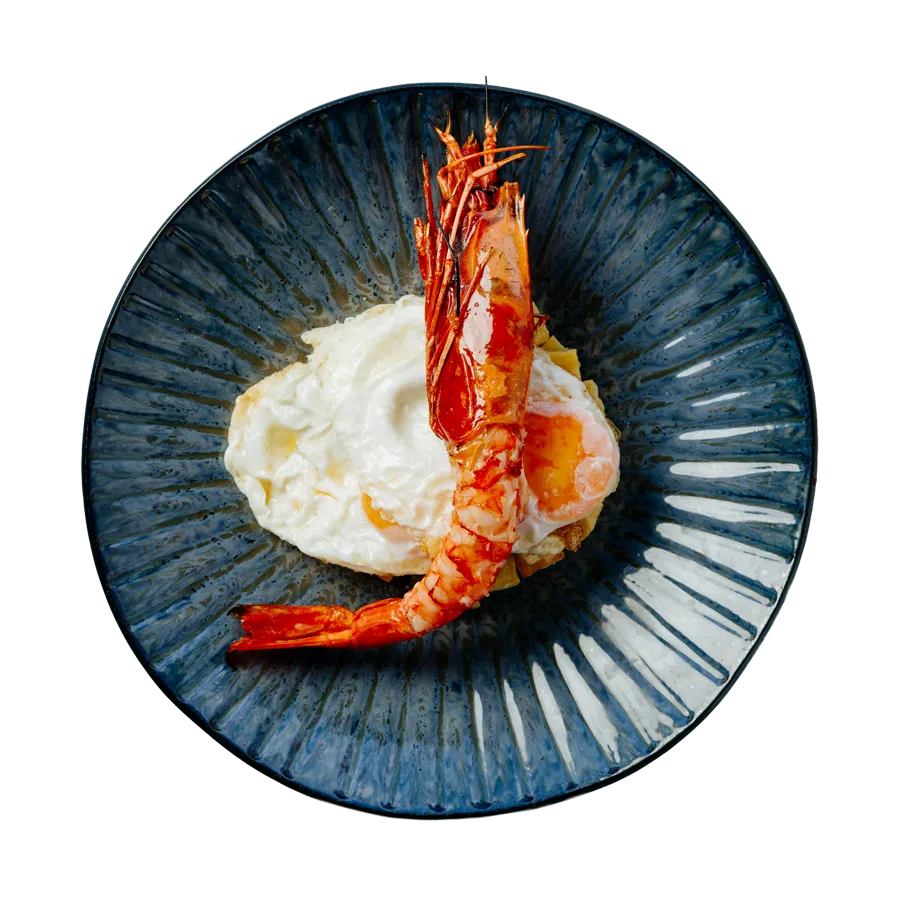 Huevos rotos con carabinero Costa Adeje